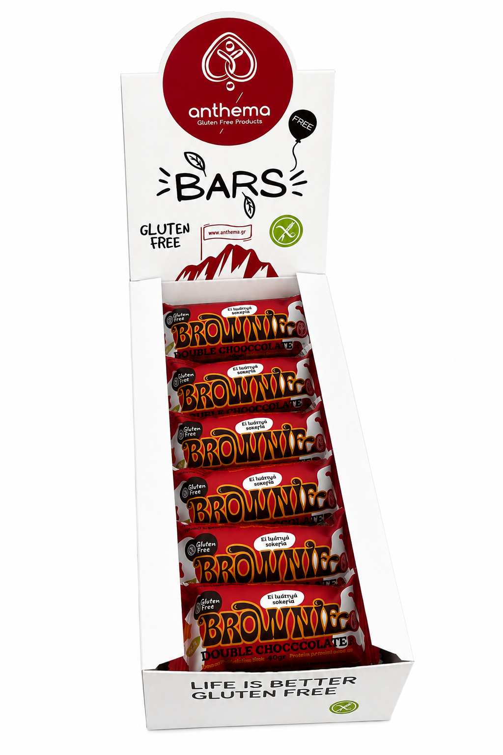 Brownie tuplasuklaa patukka 40g x 12kpl, Anthema-säästöpakkaus- Erä