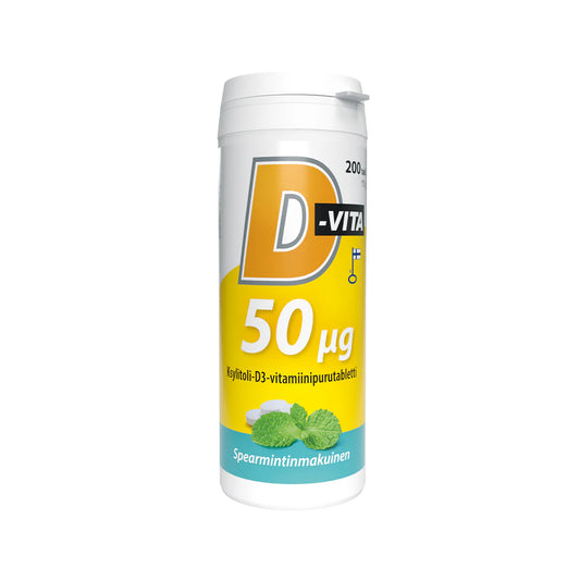 D-Vita 50ug spearmint 200 purutabl, Vitabalans