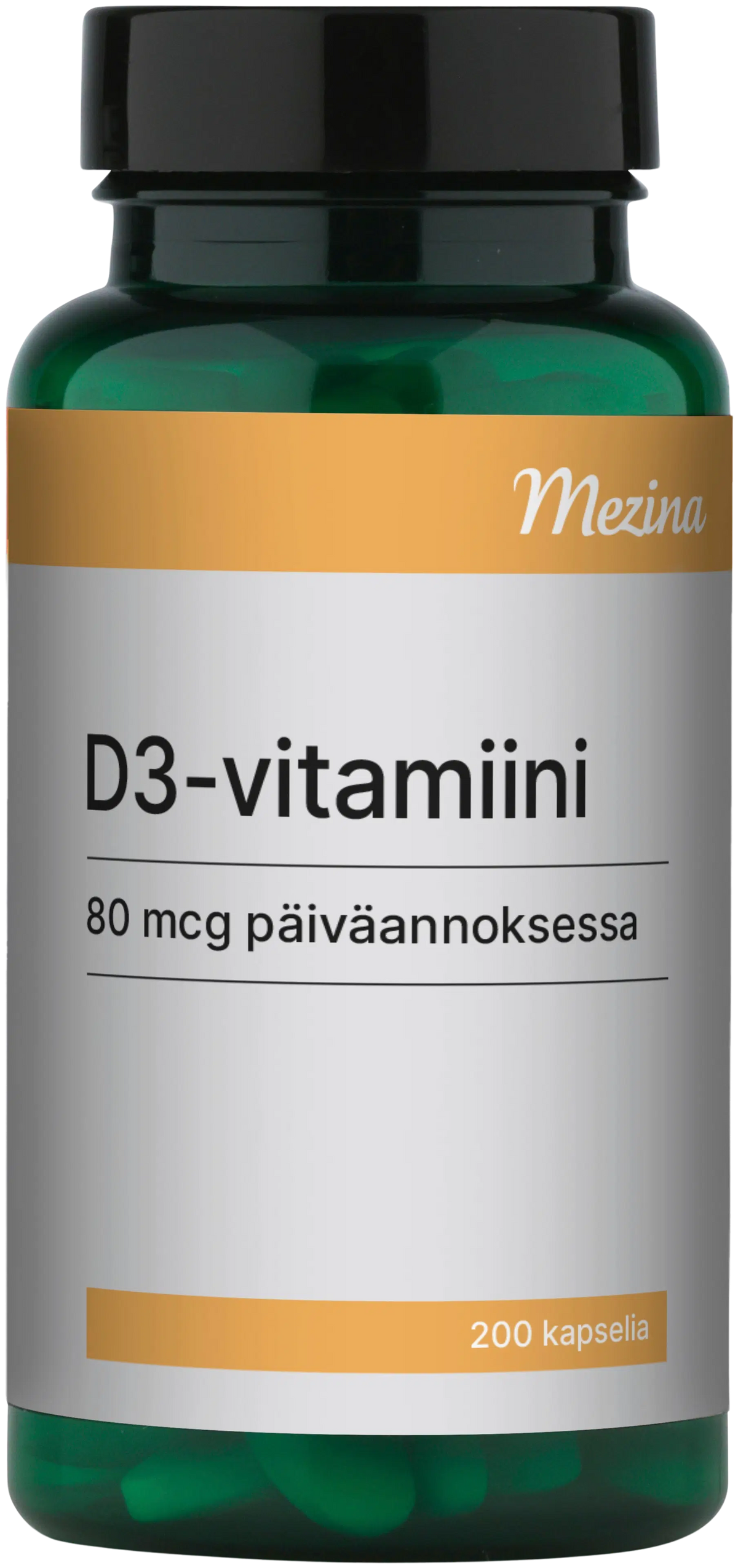 D3-vitamiini 80 µg 200 kaps, Mezina