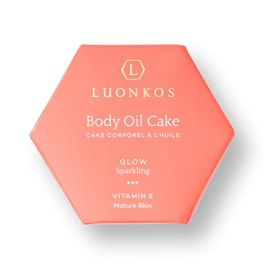 Glow body oil cake 55 g, sparkling, Luonkos