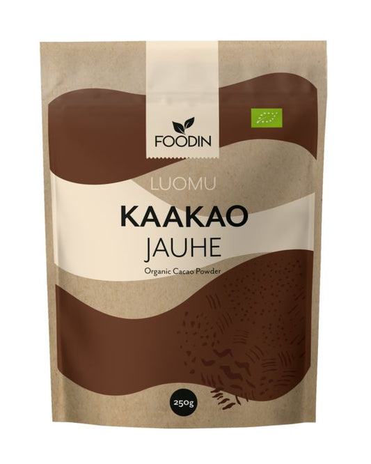Kaakaojauhe Raaka 250g, Foodin