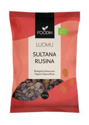 Rusina Sultan luomu 300g, Foodin