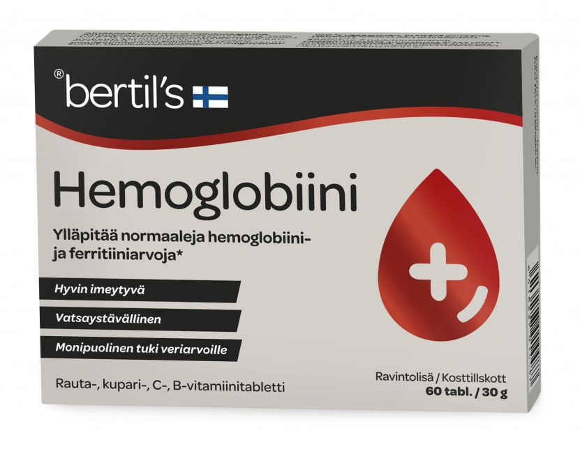 Hemoglobiini Rautavalmiste 60tabl., Bertils