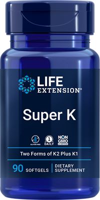 K2-vitamiini + K1 Super K 90softgels, Life Extension