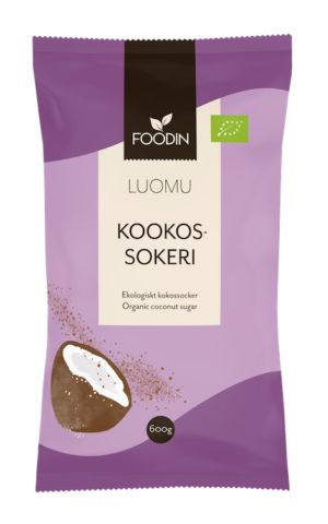 Kookossokeri luomu 600g, Foodin