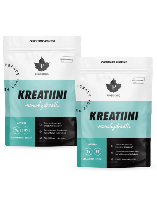 Kreatiini monohydraatti Natural 500g (2x250g), Puhdistamo