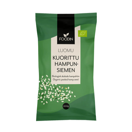 Kuorittu hampunsiemen, Luomu 200g, Foodin