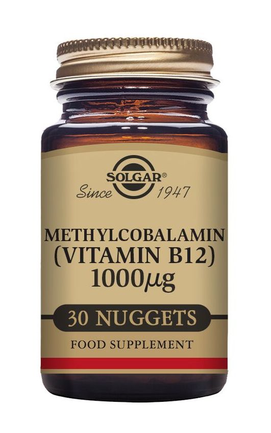 B12-vitamiini Metyylikobalamiini 1000µg 30tabl., Solgar