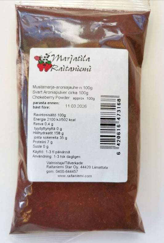 Mustamarja-Aroniajauhe 100g, Raitaniemi