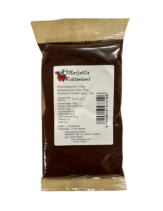 Mustikkajauhe 100g, Raitaniemi