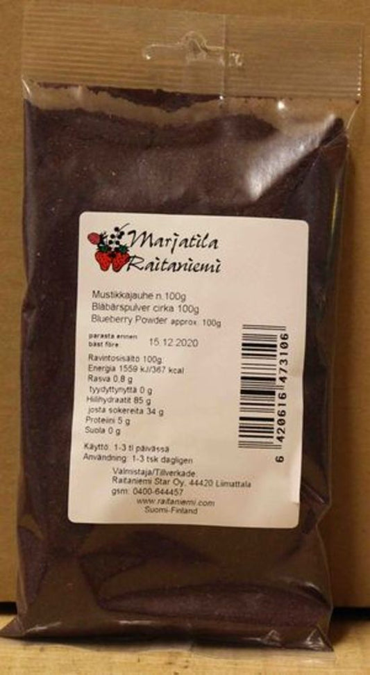 Mustikkajauhe 100g, Raitaniemi