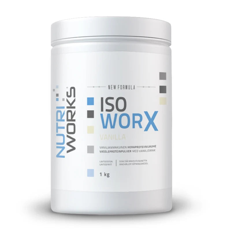 Iso worX laktoositon Heraproteiini Vanilja 1 kg,  Nutri Works