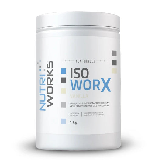 Iso worX laktoositon Heraproteiini Vanilja 1 kg,  Nutri Works