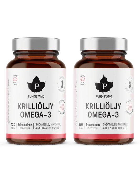 Krilliöljy Omega-3, 240 kaps. (2x120 kaps.),Puhdistamo