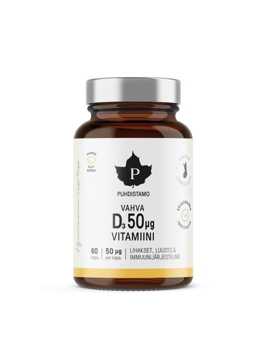 Vahva D-vitamiini 50 μg  60 kaps, Puhdistamo