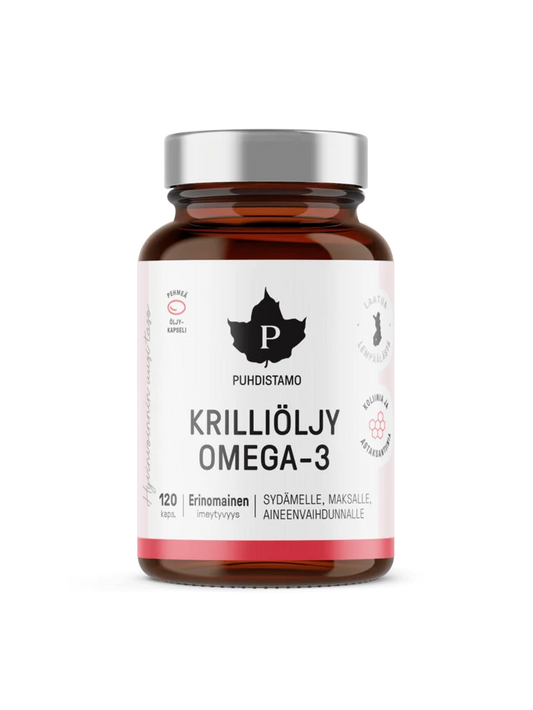 Krilliöljy Omega-3, 120 kaps, Puhdistamo