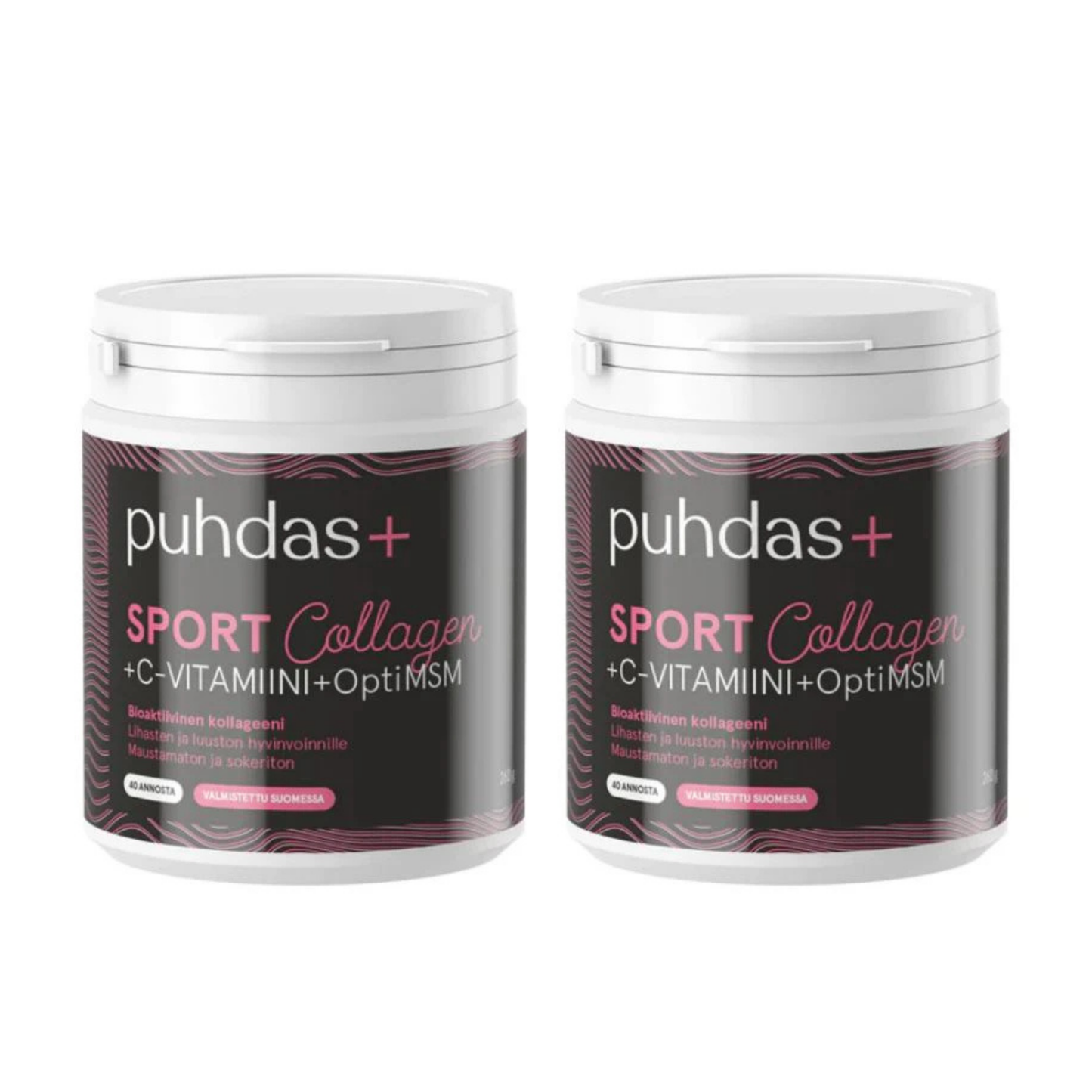 Sport Collagen+C-VIT+Opti-MSM kollageeni 2X260g, (Tuplapakkaus) Puhdas+