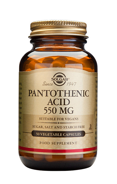 Pantoteenihappo 550mg B5-vitamiini 50kpl, Solgar