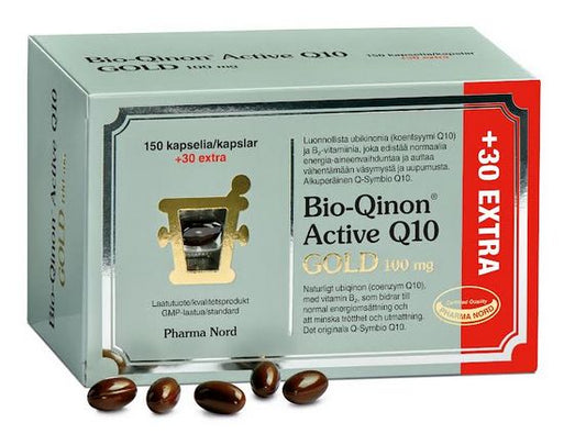 Bio-Qinon Active Q10 Gold 100mg 150 + 30kaps., Pharma Nord