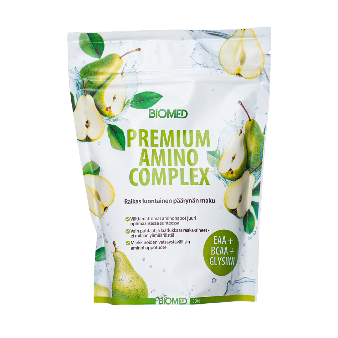 Premium Amino Complex – EAA + BCAA + Glysiini 300g, Biomed