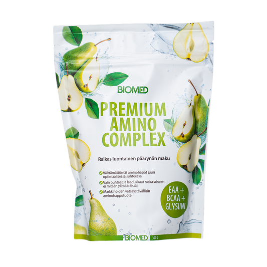 Premium Amino Complex – EAA + BCAA + Glysiini 300g, Biomed