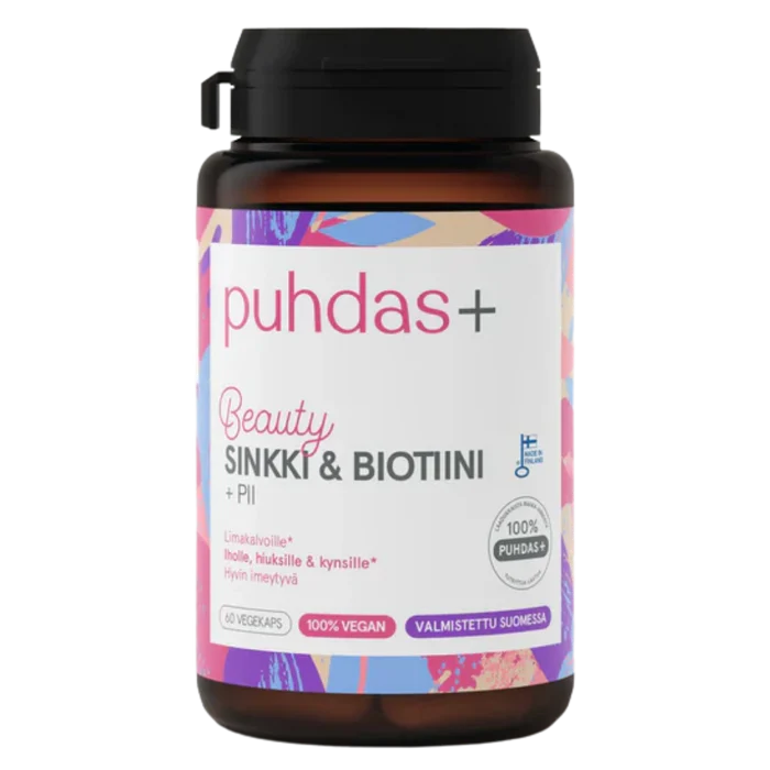 Beauty Sinkki & Biotiini + Pii 60 kaps, Puhdas+