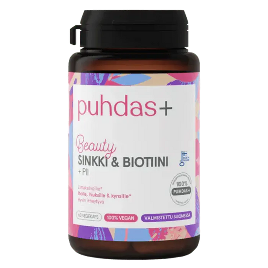 Beauty Sinkki & Biotiini + Pii 60 kaps, Puhdas+