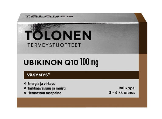 Ubikinon Q10 100mg 180kpl + B-Vit, Tolonen