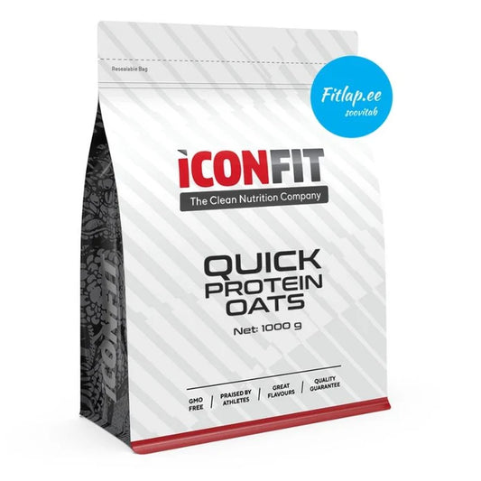 Quick Protein Oats, omena-kaneli 1 kg, ICONFIT