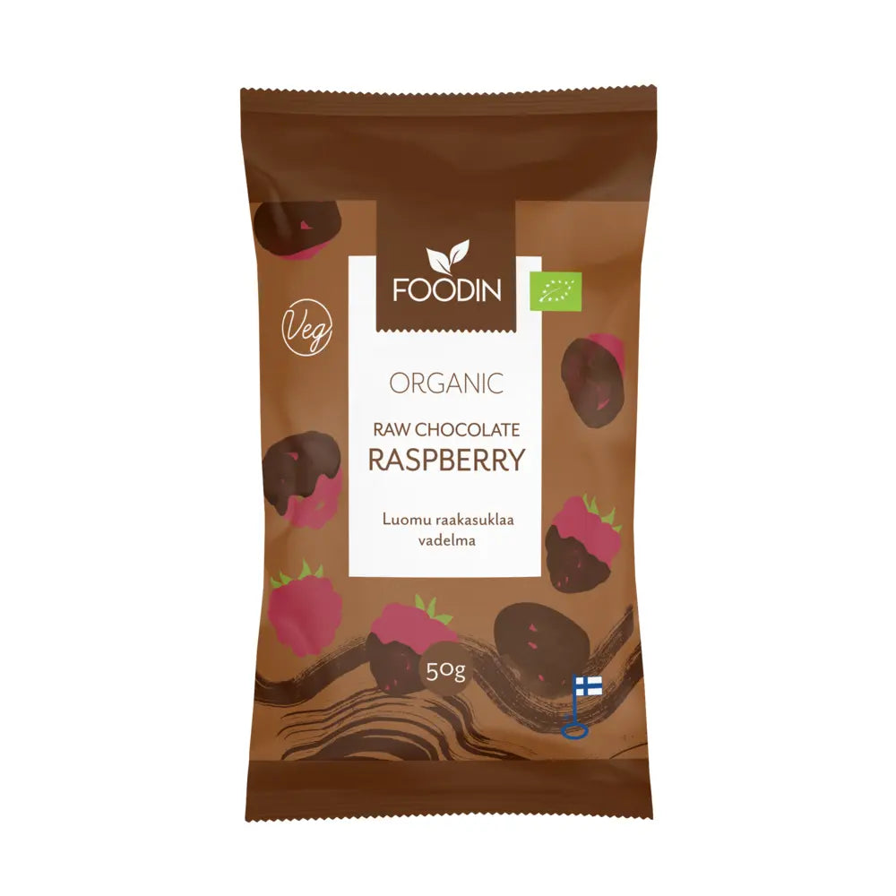 Raakasuklaavadelma, Luomu 50 g, Foodin