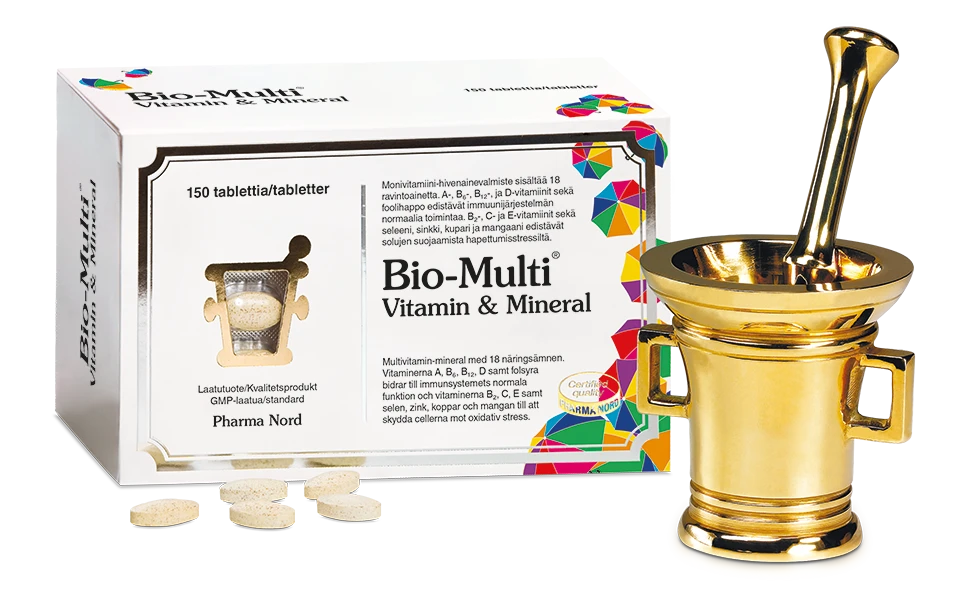 Bio-Multi Vitamin & Mineral-Monivitamiini 150 tabl, Pharma Nord