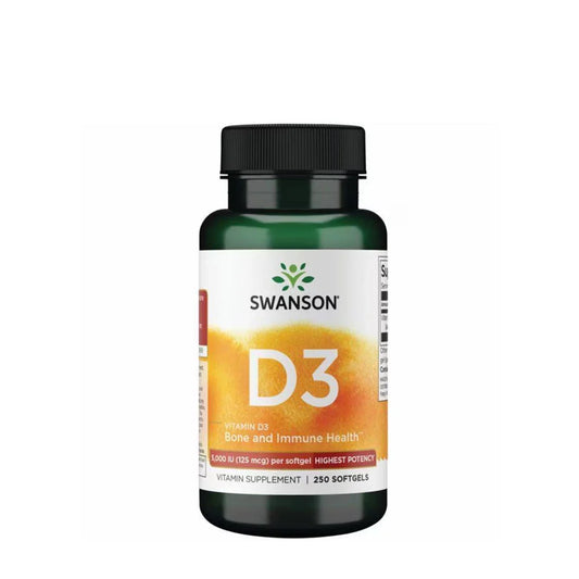 Vitamin D-3, 5000 IU - 250 softgels, Swanson