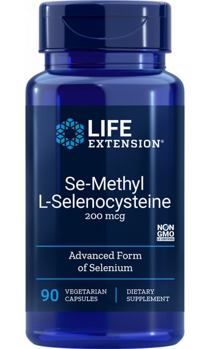 Seleeni Se-Methyl L-Selenocysteine 200µg 90vegekaps., Life Extension