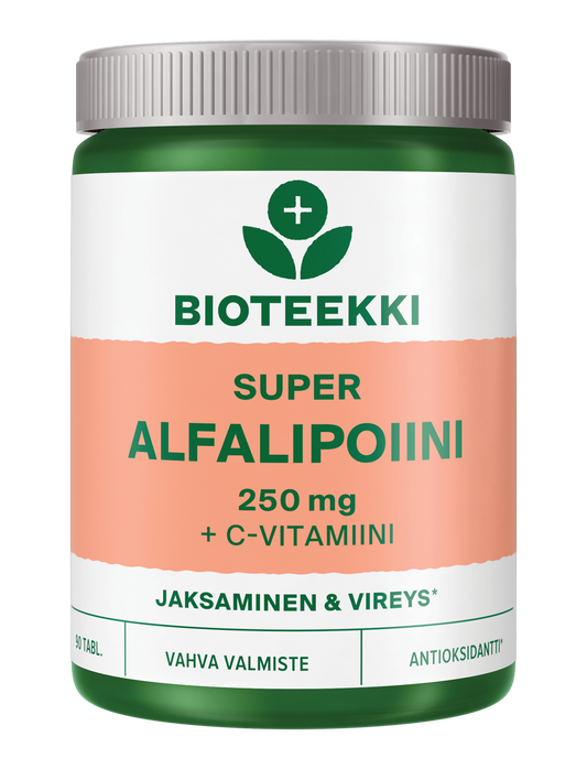 Alfalipoiinihappo + C Super 250mg 90 tabl, Bioteekki