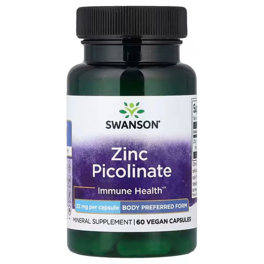 Zinc Picolinate 22mg 60 kaps, Swanson