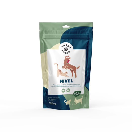 Nivel koirille ja kissoille 40 purutabl 120g, Tassu Foods
