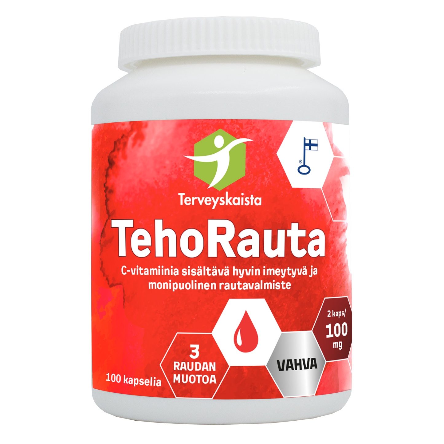 TehoRauta 100 mg 100 kaps, Terveyskaista