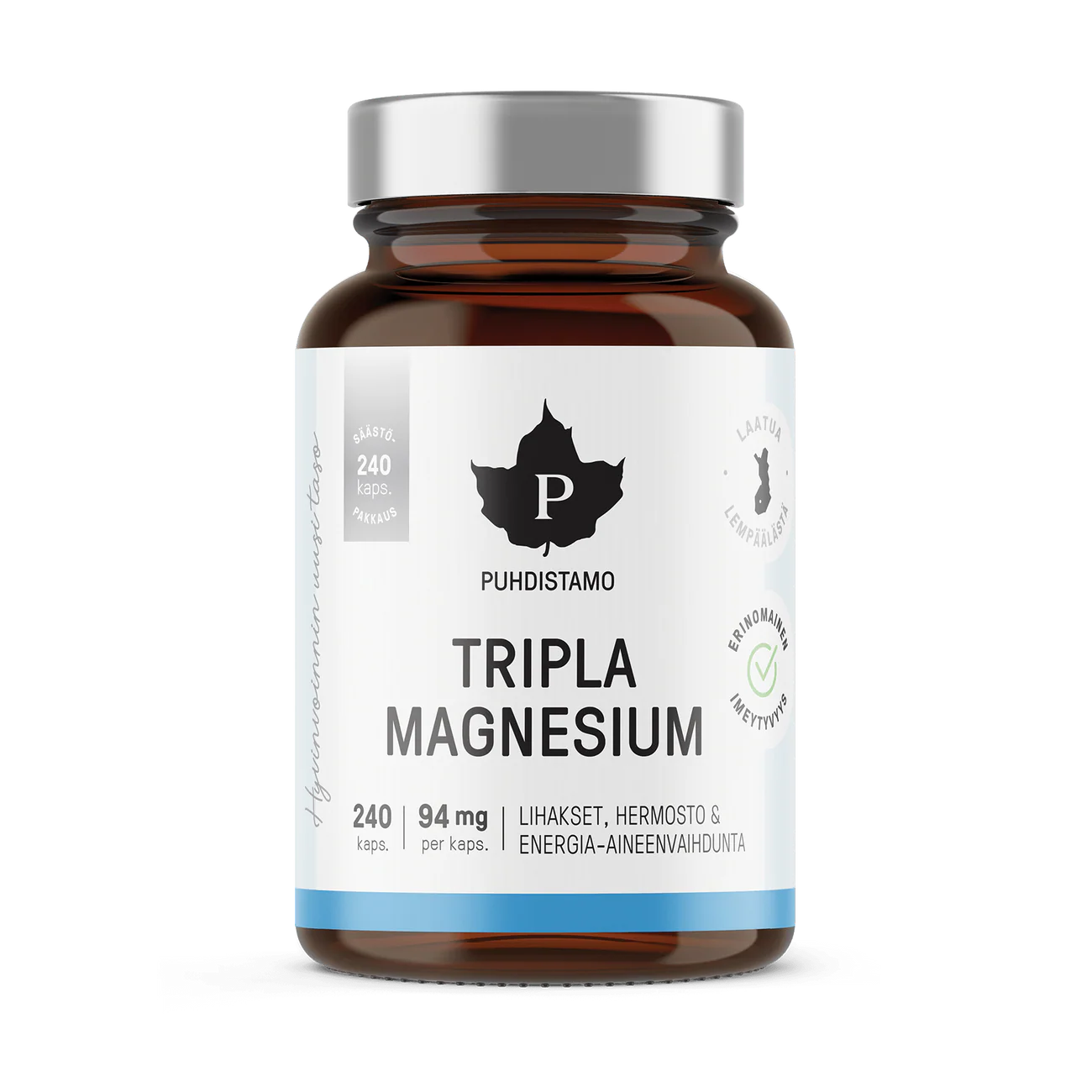 Tripla Magnesium SÄÄSTÖPAKKAUS 240 kaps, Puhdistamo