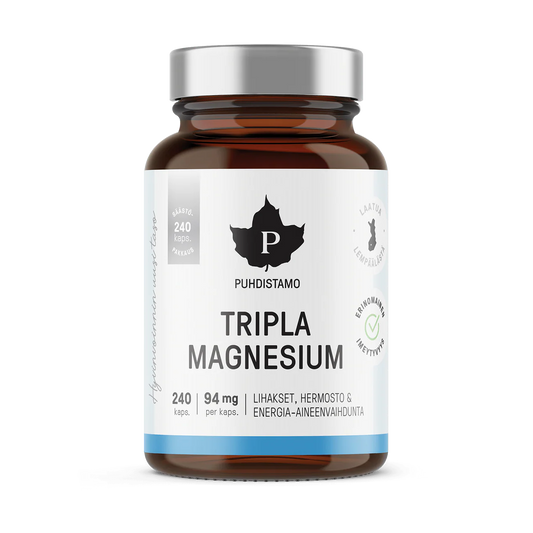 Tripla Magnesium SÄÄSTÖPAKKAUS 240 kaps, Puhdistamo