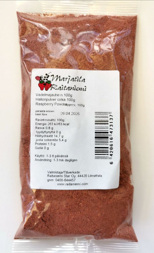 Vadelmajauhe 100g, Raitaniemi