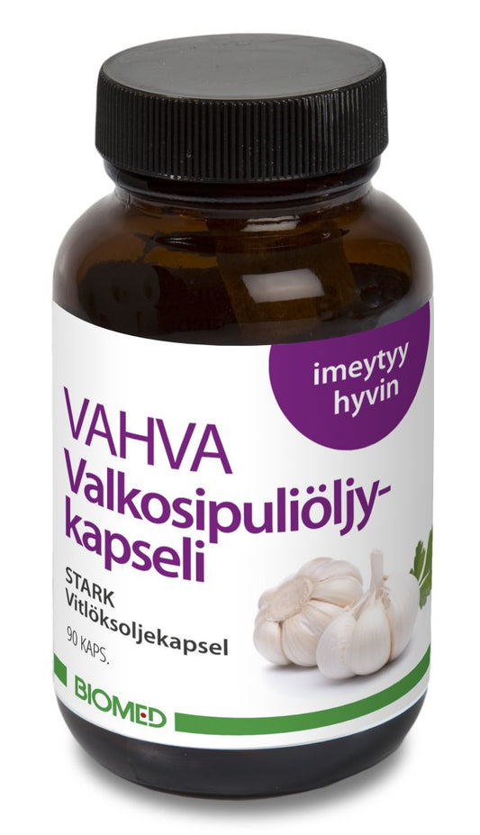 Valkosipuliöljykapseli Vahva 90kaps., Biomed