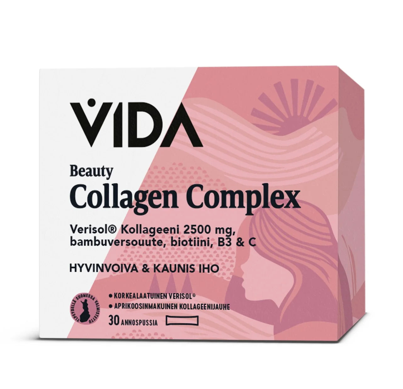 Beauty Collagen Complex - Aprikoosinmakuinen kollageenijauhe 30 pss, Vida