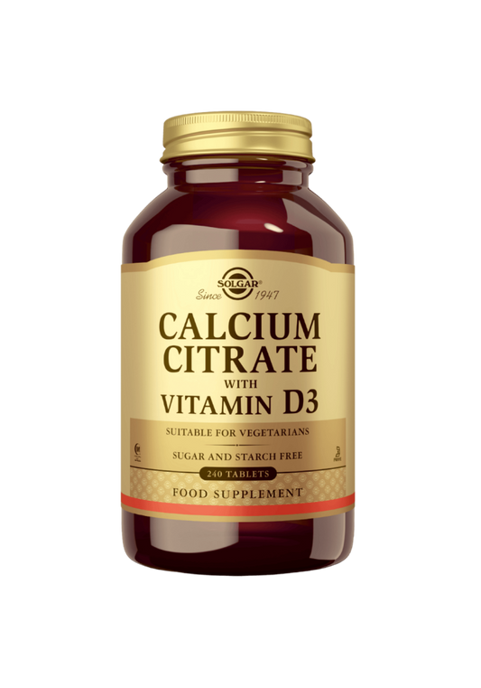 Kalsium Sitraatti + D3-vitamiini Kalkki 240kpl, Solgar