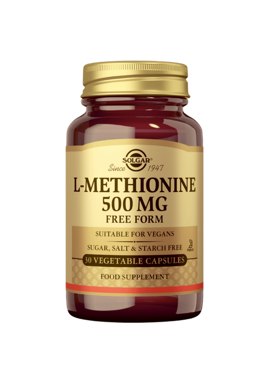 L-Metioniini 500mg L-Methionine 30kaps.Solgar