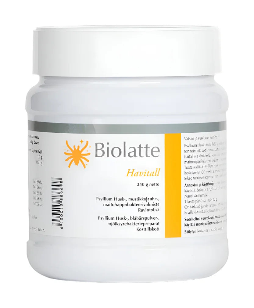 Havitall - 250 g psylliumkuituvalmiste, Biolatte