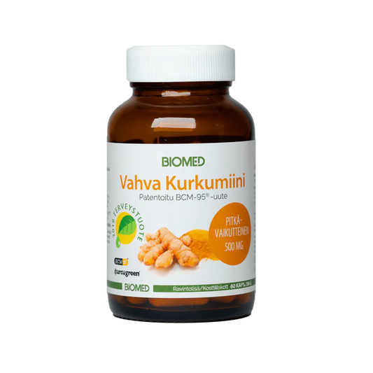Kurkumiini Vahva Curcugreen 500mg BCM-95 kurkuma 60 kaps, Biomed