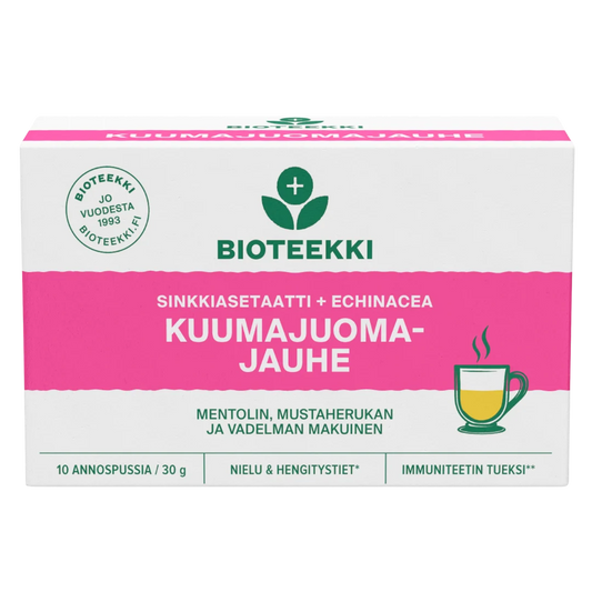 Sinkkiasetaatti + Echinacea - Kuumajuomajauhe 10 pss, Bioteekki