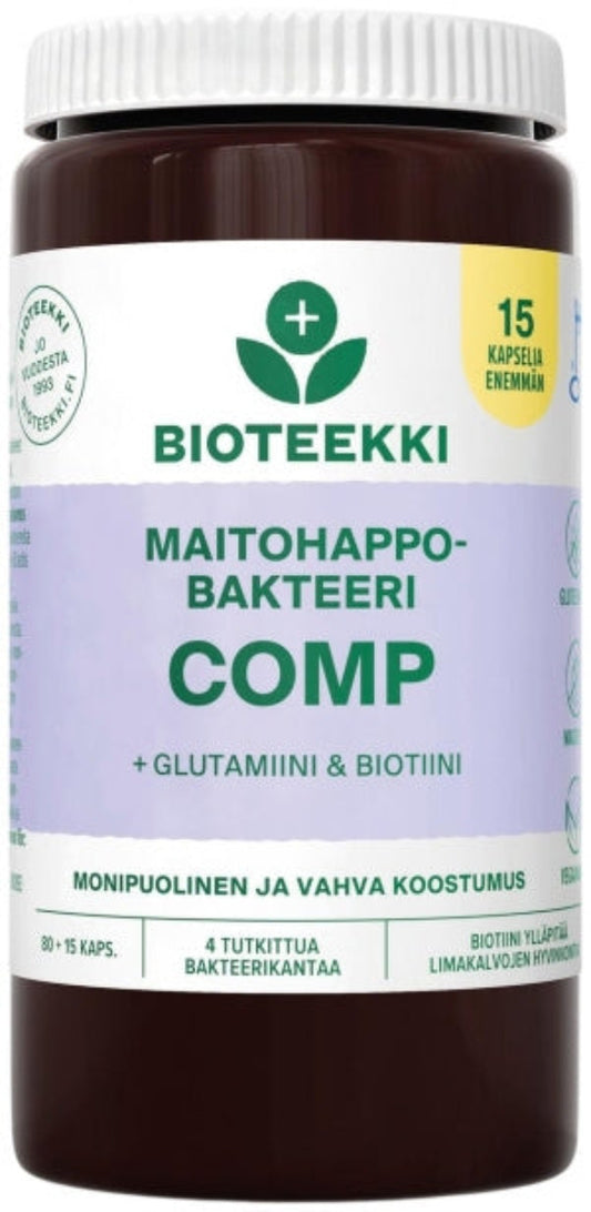 Maitohappobakteeri Comp Bonus kapseli 80+15 kpl, Bioteekki