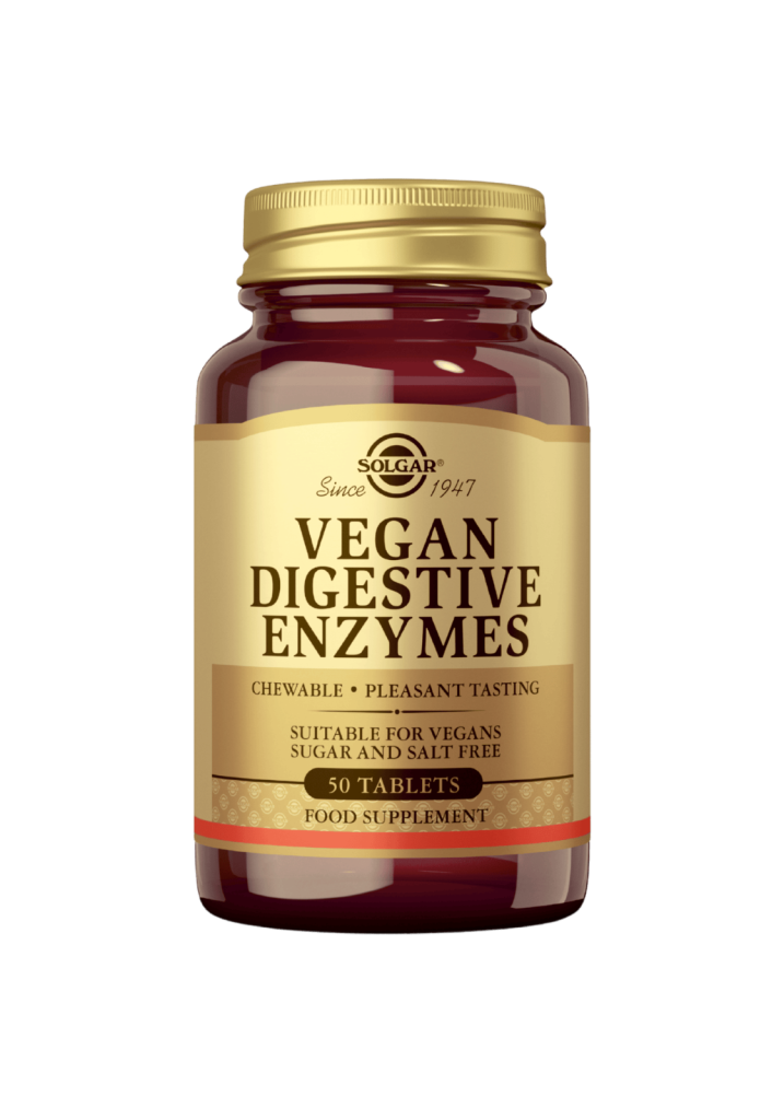 Vegan Digestive Enzymes Entsyymi pureskeltava 50 tabl, Solgar