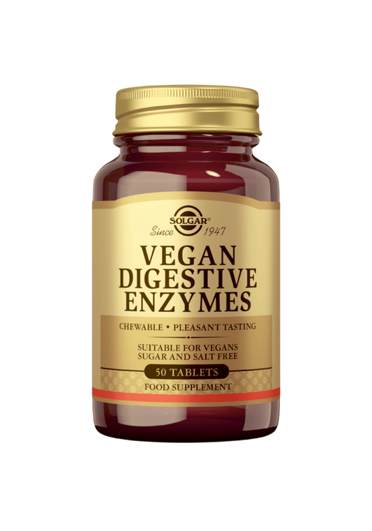 Vegan Digestive Enzymes Entsyymi pureskeltava 50 tabl, Solgar
